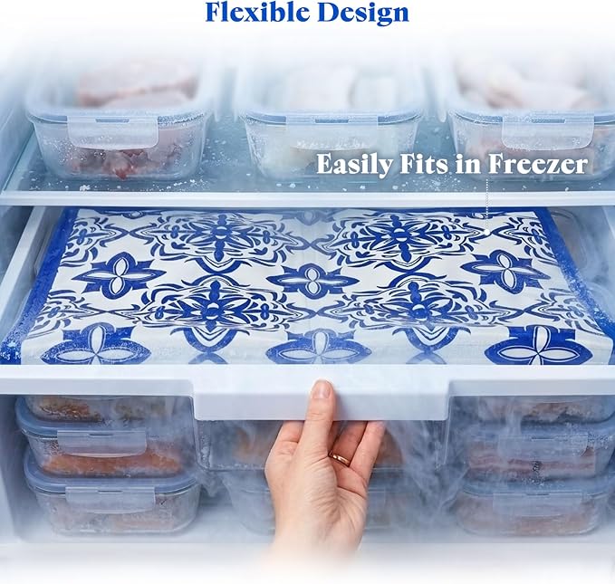 NWK Pack of 2 Cooling Mat for Food, Foldable Reusable Chilled Serving Trays for - Image 6