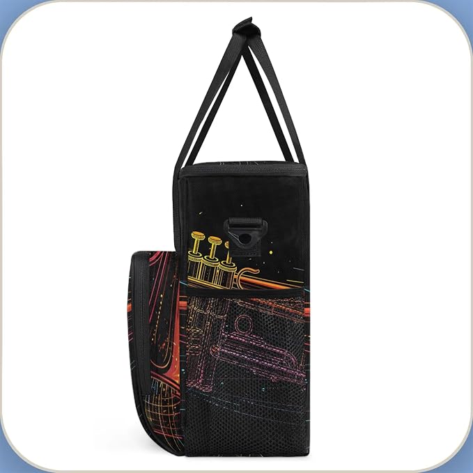 Instrument Music Trumpet Coffee Maker Carring Bag, Large Insulated Storage - Image 4
