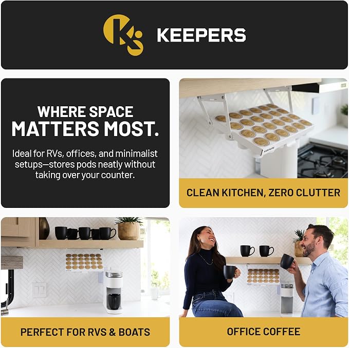 COFFEEKEEPERS KEEPERS Under Cabinet K Cup Holder - Image 8