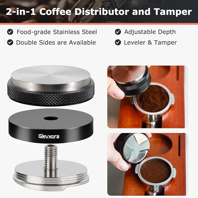 54mm Espresso Accessories Kit | 2-in-1 Distributor and Tamper, WDT Espresso - Image 5