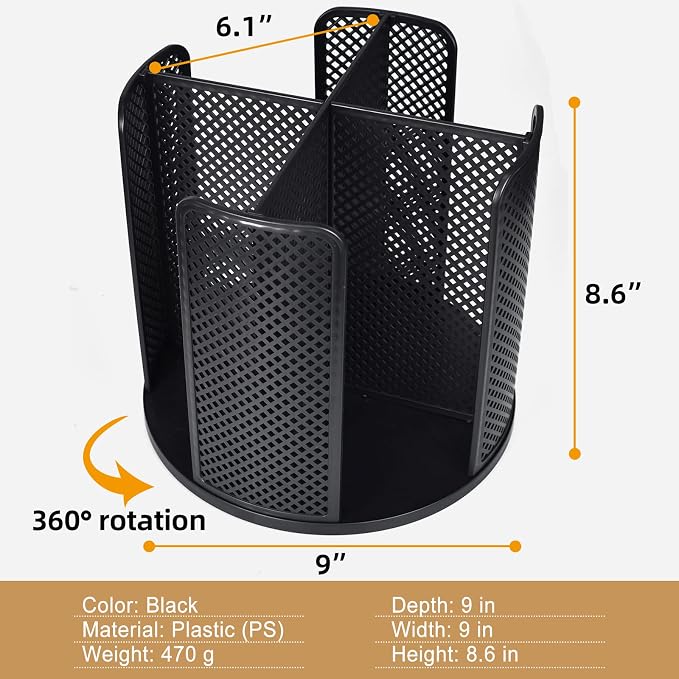 Cup and Lid Organizer, 360° Rotatable Coffee Cup Holder - Image 2