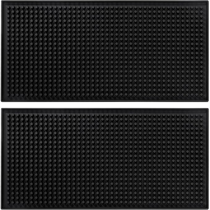 BARsics 12"x6" PVC Bar Service Mat, Non-Slip Petite Cocktail and Coffee Service by BARsics