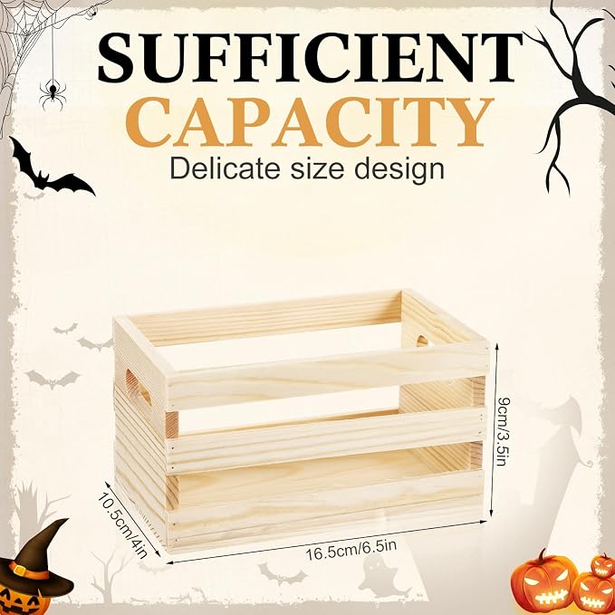 12 Pcs Small Wooden Crates - Image 2