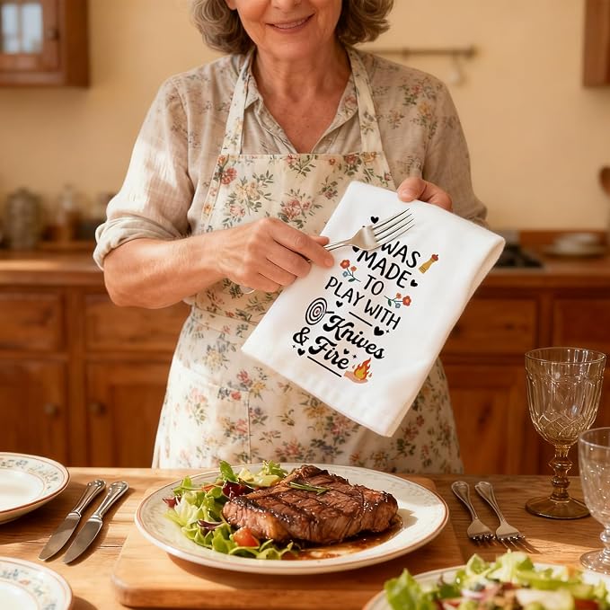 CUTHOLLOW Chef's Gifts Decorative Kitchen Towels Set of 4, 15.74"x23.62" - Image 6