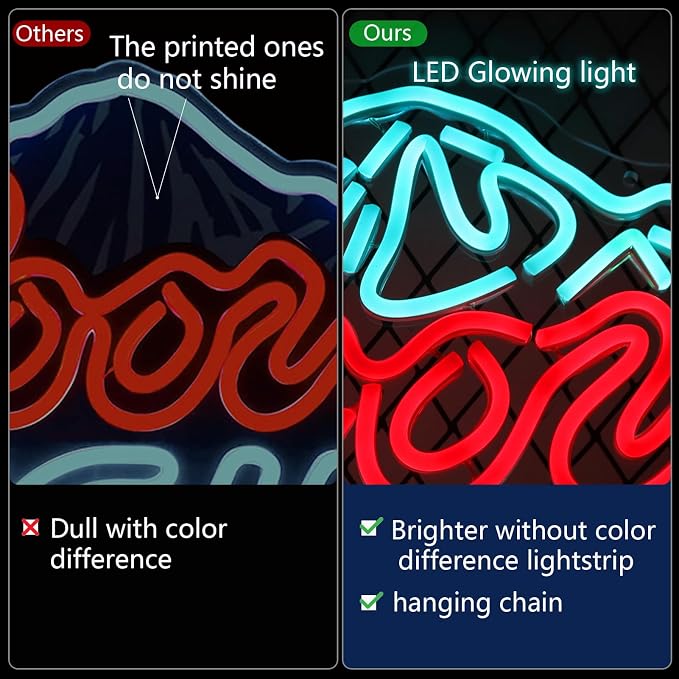 Crs LIGHT Neon Signs for Wall Decor Neon Lights for Bedroom Led Signs Suitable - Image 2