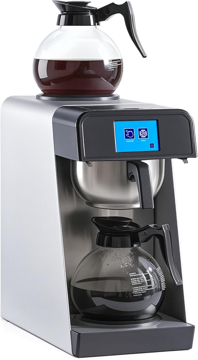 NUPANT 12-Cup Commercial Drip Coffee Maker 1.8L Auto Filling Pour Over Coffee by NUPANT