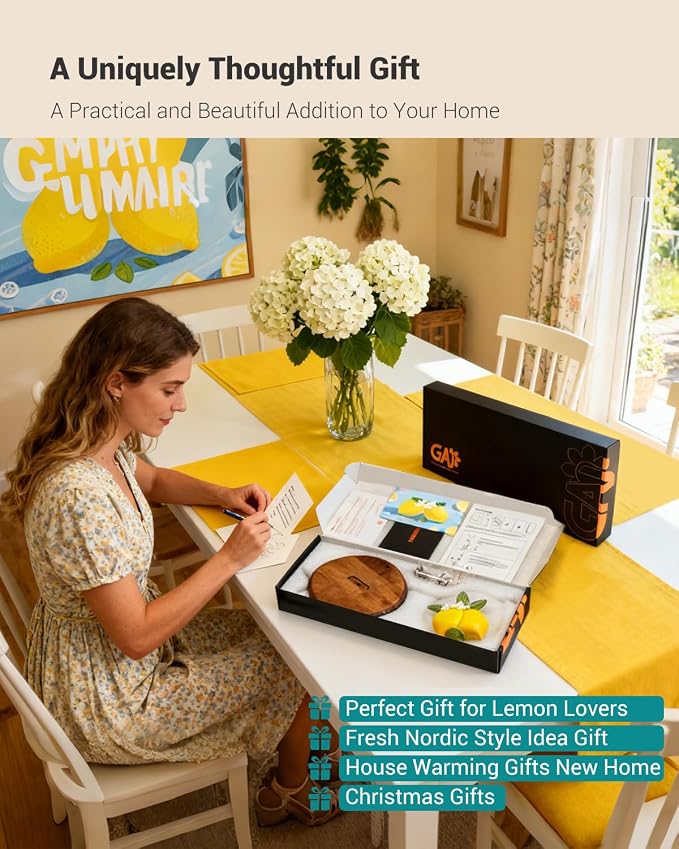 GAJ Lemon Mug Holder Tree Coffee Cup Holder, Countertop Yellow Lemon Themed - Image 4