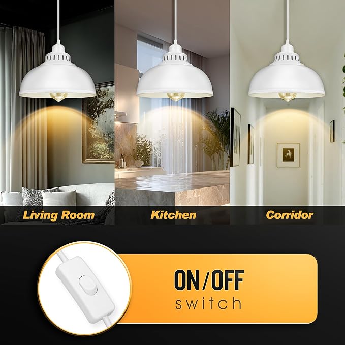 Plug in Pendant Light, 15FT Hanging Lights - Image 5