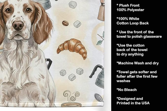 Caroline's Treasures Liver Belton English Setter Coffee Bar Kitchen Towel - Image 4