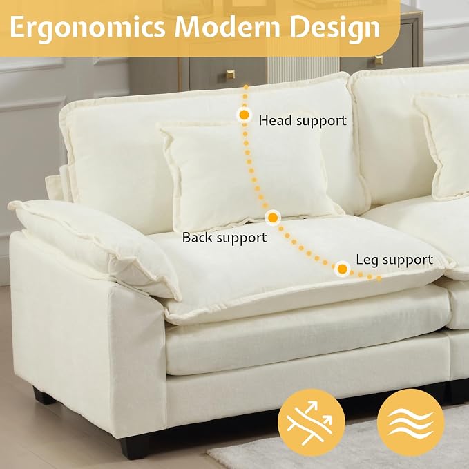 Sectional Sofa, Modular Cloud Couch - Image 7