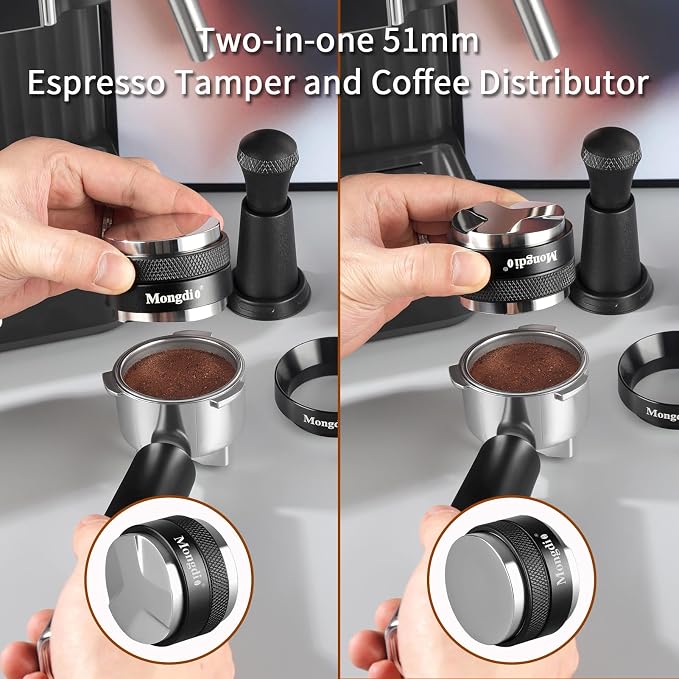 Mongdio 51mm Espresso Accessories, Espresso Tamper, WDT Tool Espresso and - Image 7