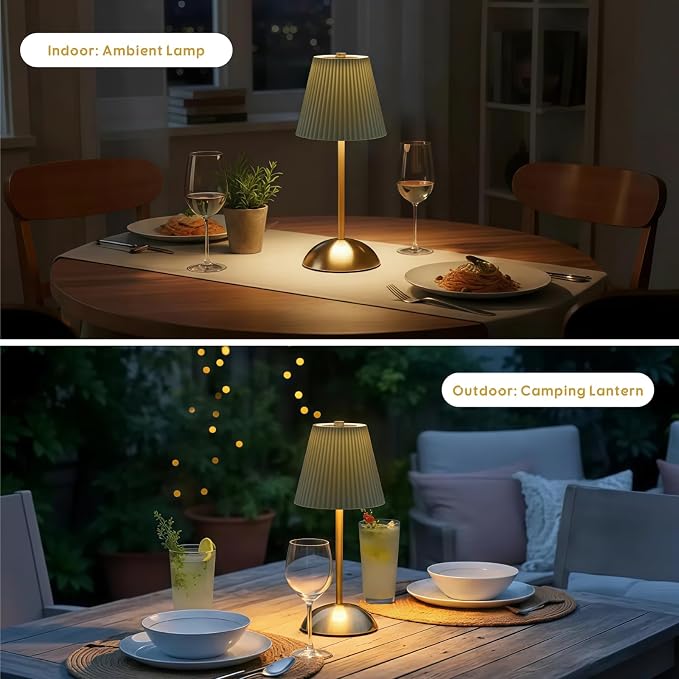 2-Pack Cordless Table Lamps LED, Small Wireless Battery Operated Lamp, 3 Color - Image 5