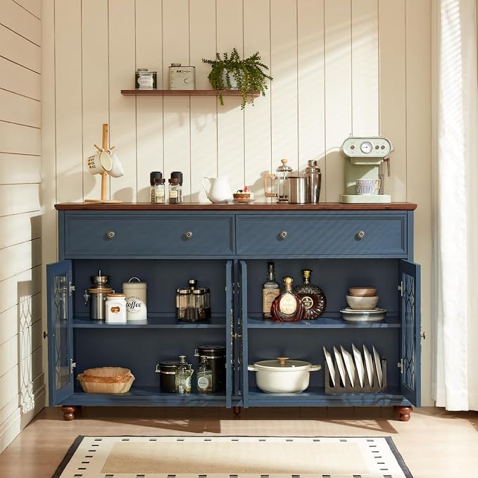 Joaxswe Large Sideboard Buffet Cabinet Set of 2 - Image 9