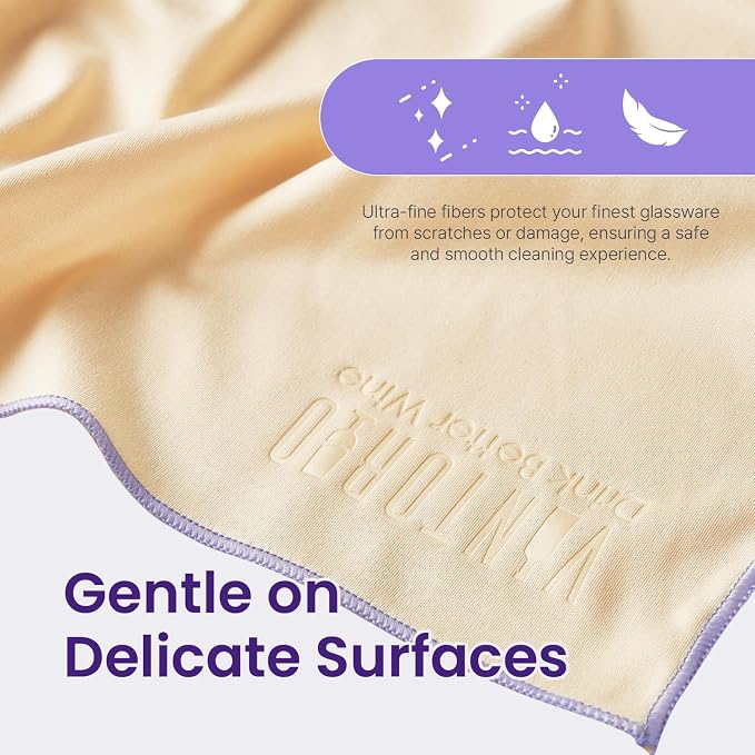 Vintorio Microfiber Polishing Cloth Clear, Streak Free, Cleaning - Image 4