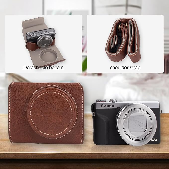 Rieibi G7 X G7X II G7X III Case, Vintage Leather Camera Case - Image 3