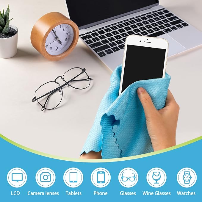 AIDEA Microfiber Glass Cleaning Cloths, Lint Free Magic Cleaning Cloth - Image 3