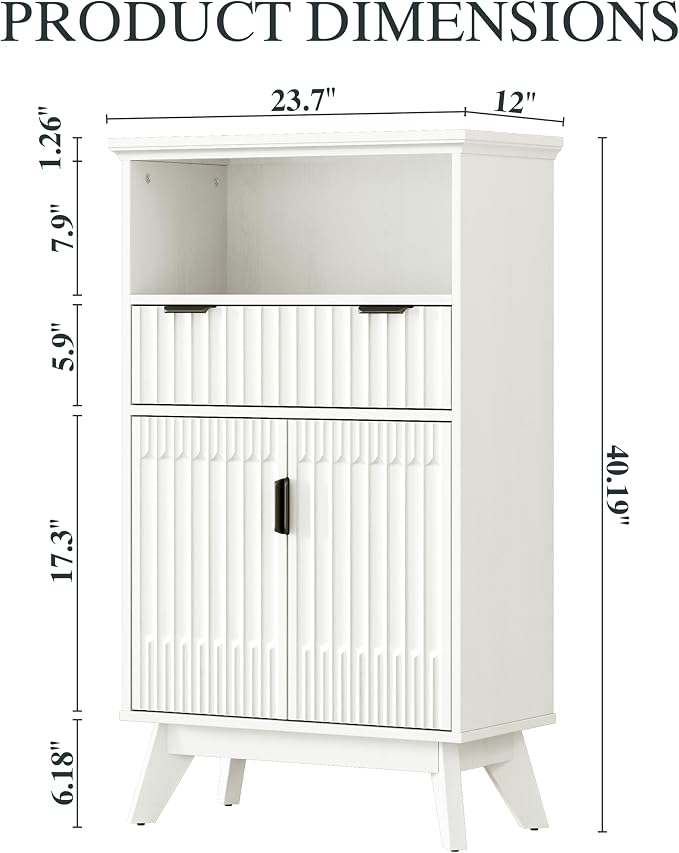 FLOWBACK Fluted Cabinet, Bathroom Storage - Image 2