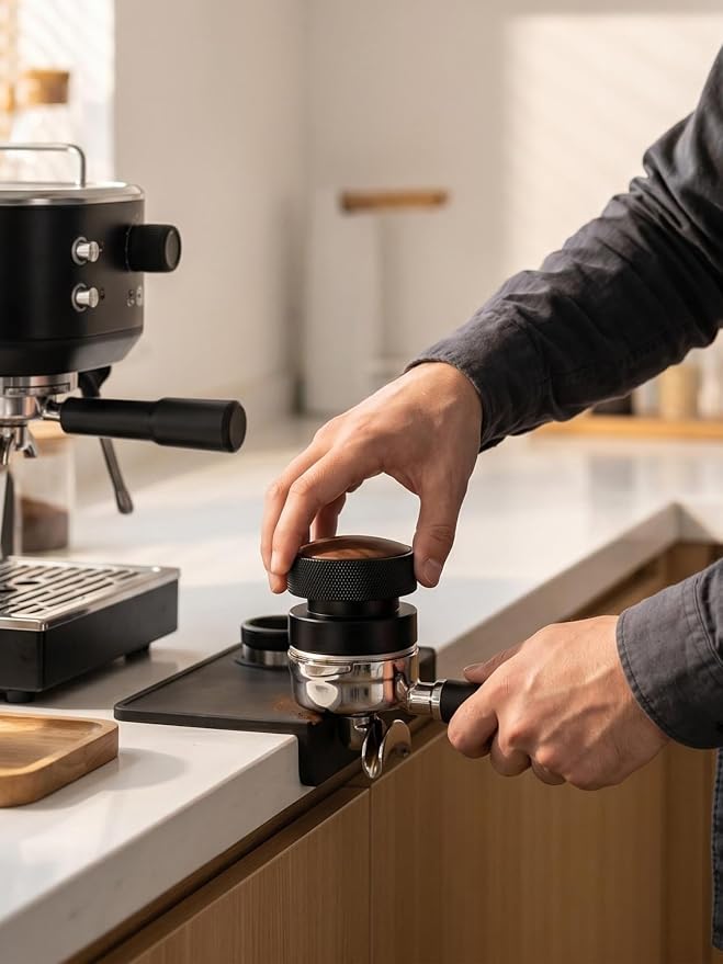 53mm Walnut Espresso Distributer, Gravity Adaptive Espresso Distribution Tool | - Image 7