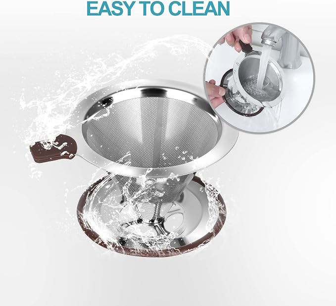 Pour Over Coffee Dripper, Reusable Paperless Coffee Filter, Professional - Image 5