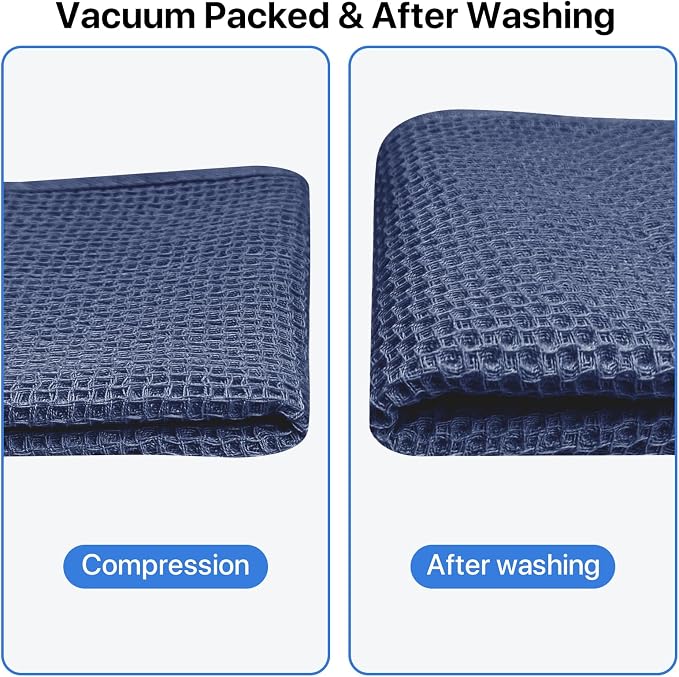100% Cotton Waffle Weave Kitchen Towels, 6 Pack Dish Cloths - Image 7