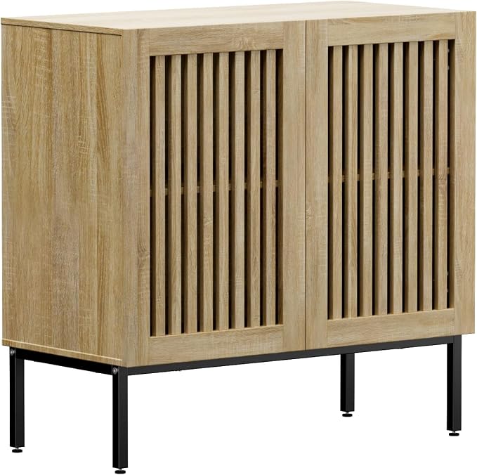 BVIUNTWO Buffet Cabinet with Storage, 31.5" Farmhouse Console Table with Metal - Image 6