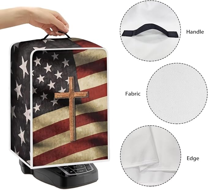 American Flag CrossCoffee Machine Covers Anti Dust Covers - Image 6