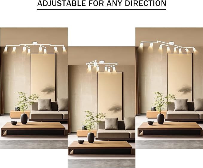 BoostArea LED 8 Light Track Lighting Kit, Flexibly Rotatable Light Head - Image 6