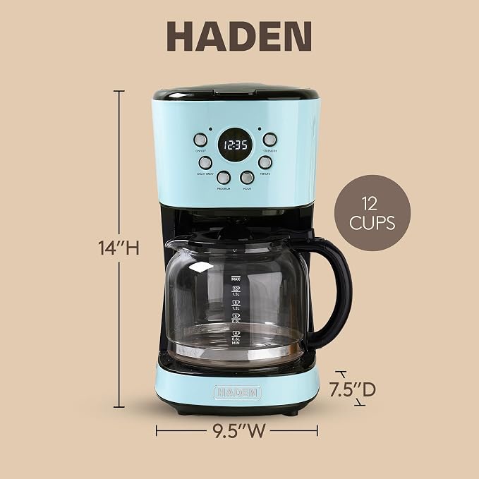 HADEN Coffee Machine, 12 Cup Programmable Drip Coffee Maker - Image 4