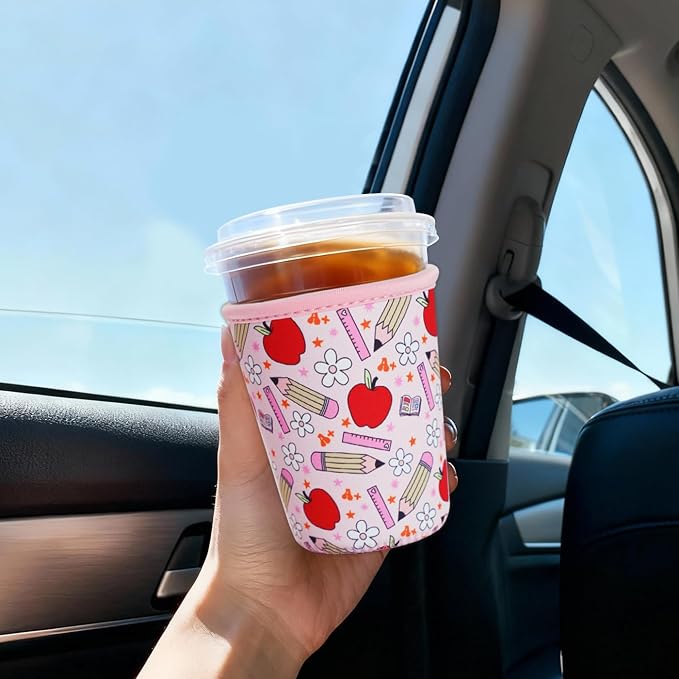 Reusable Insulated Sleeve for Iced Coffee Cup, Coffee Neoprene Sleeve for Cold - Image 4