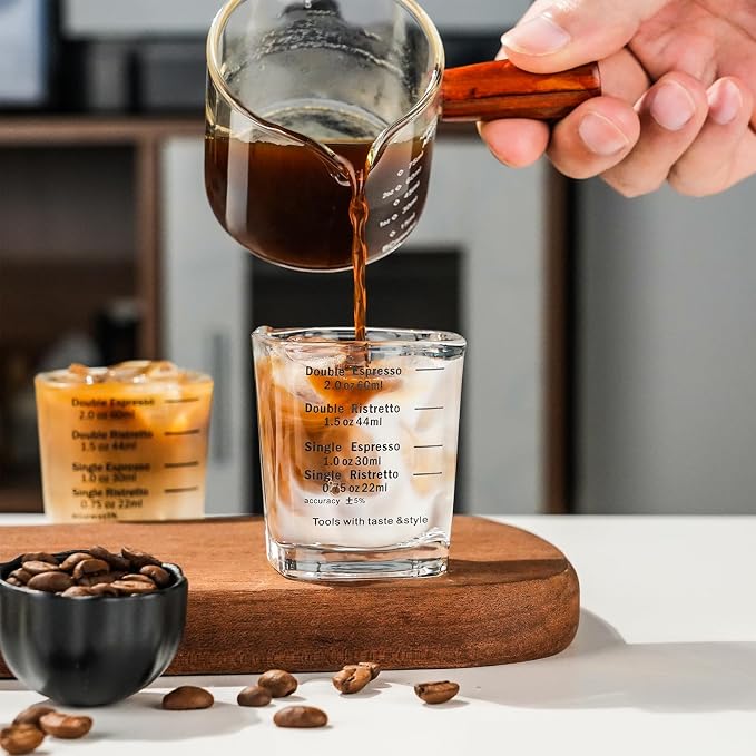 BCnmviku Espresso Shot Glasses Measuring Cup Liquid Heavy Glass - Image 5