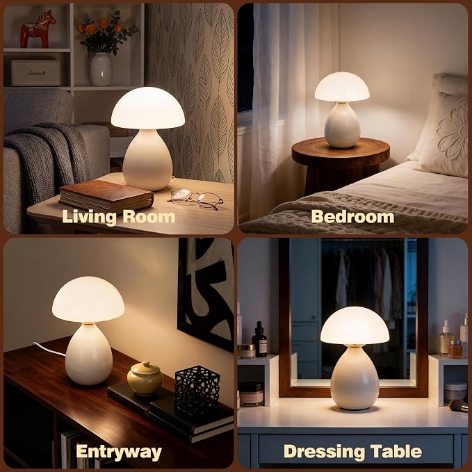 Mushroom Table Lamp for Bedroom, Small Lamp for Living Room, Nightstand - Image 6