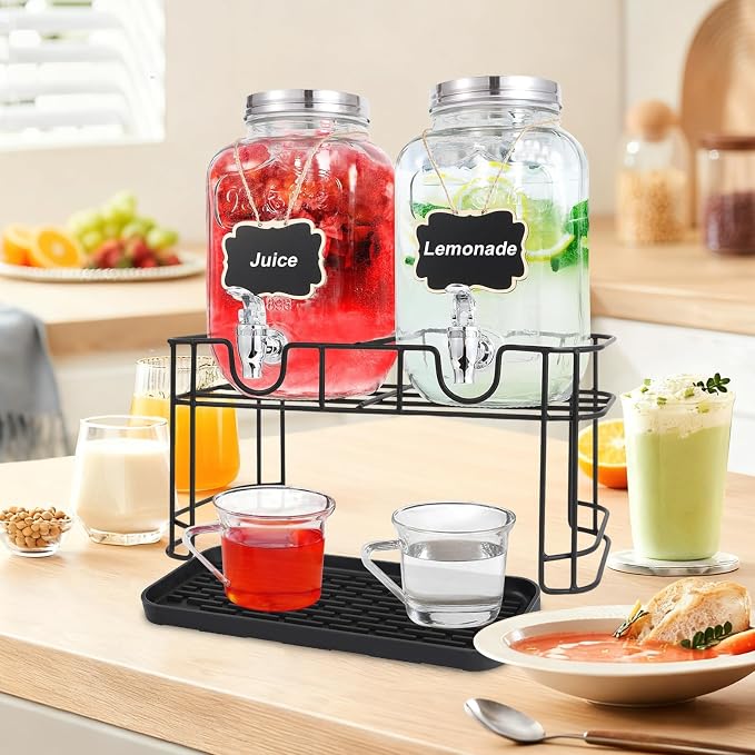 2 Pack Drip Tray for Drink Dispenser, Silicone Drip Pan Compatible - Image 7