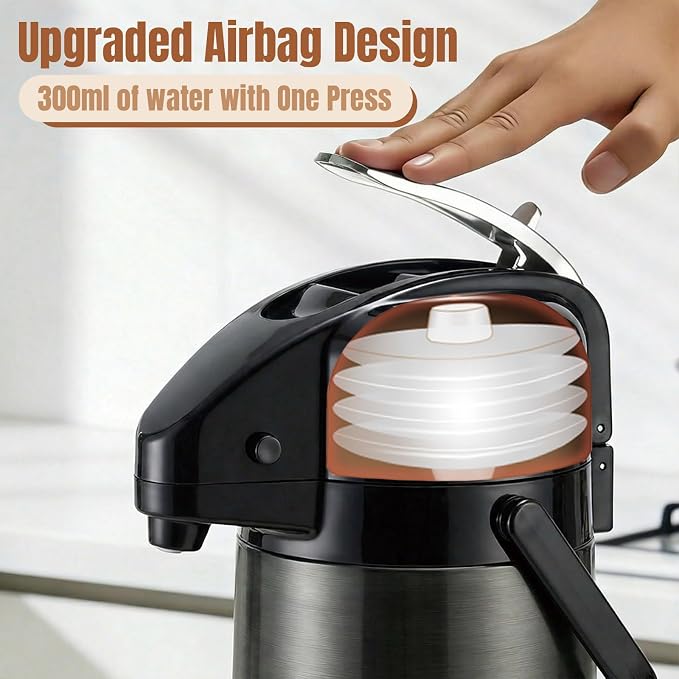 Upgraded Airpot Coffee Carafe - 84oz/2.5L Coffee Carafe - Image 7