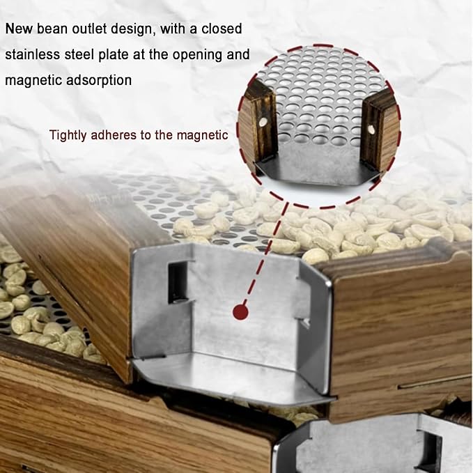 Coffee Bean Grading Sieve, Stainless Steel Screen and Wooden Frame, Round Hole - Image 5
