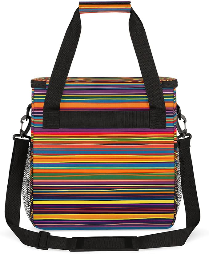 Ethnic Striped Coffee Maker Carring Bag, Large Insulated Storage Organizer Case - Image 5