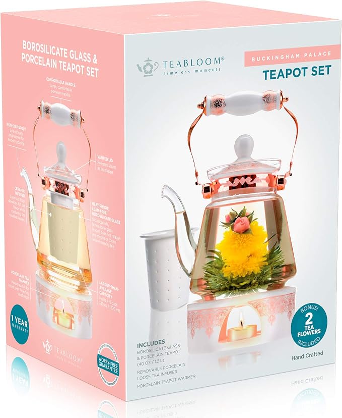 Teabloom Buckingham Palace Teapot & Flowering Tea Gift Set - Image 5