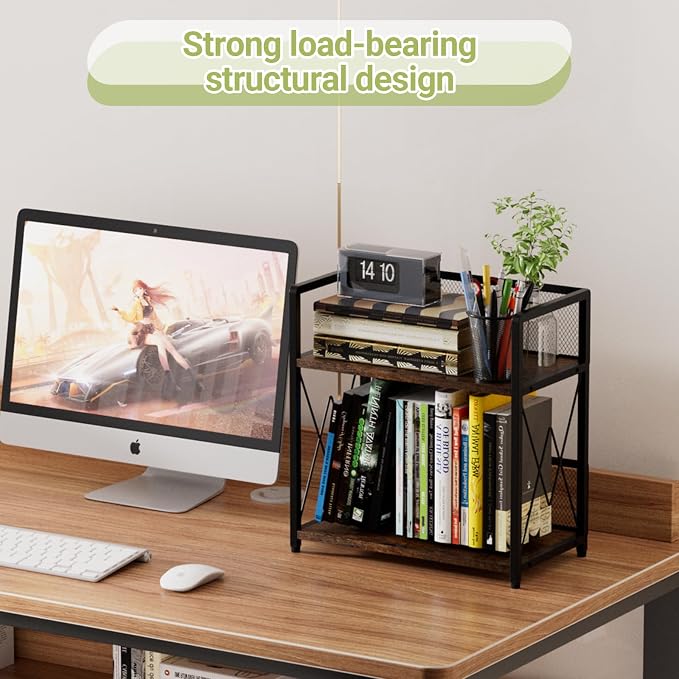 Aduanbang Coffee Bar Accessories Organizer, Seasoning Organizer, 2 Tier Wooden - Image 3