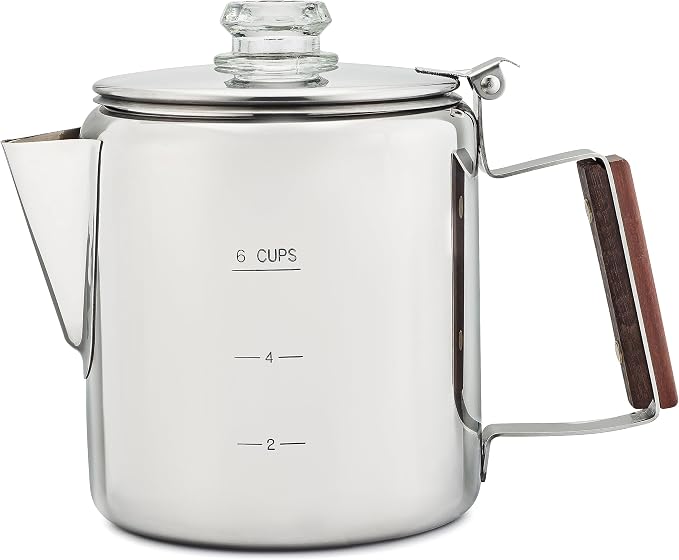 COLETTI Bozeman Percolator Coffee Pot — NO Aluminum or Plastic by COLETTI