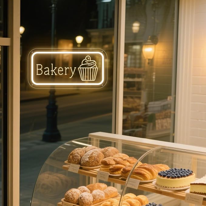 Bakery Neon Sign for Wall Decor Dimmable LED Neon Light Bakery Light Up Signs - Image 8