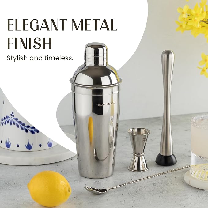Modern Mixology 8-Piece Cocktail Shaker Set - Image 6