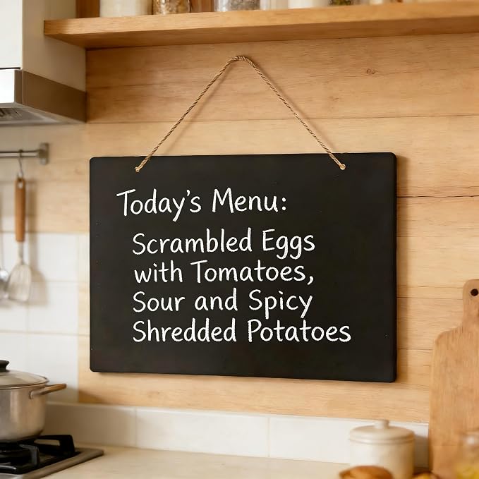 Hanging Chalkboard 12x16 Inch Double-Sided Chalkboard Sign Decorative - Image 4