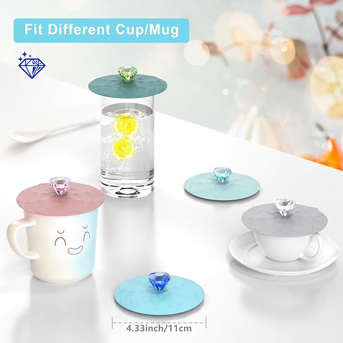 Drink Covers, Silicone Cup Covers, Silicone Lids - Image 2