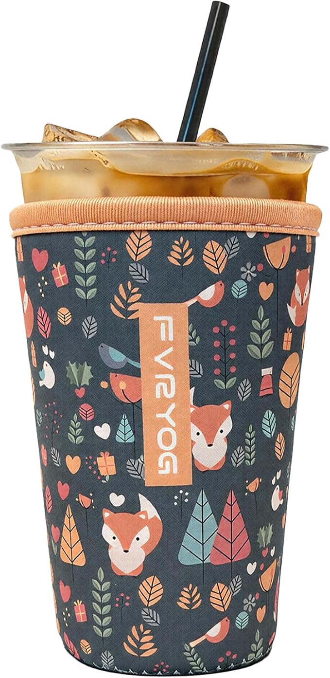 Reusable Insulated Neoprene Iced Coffee Sleeves by Fvryog