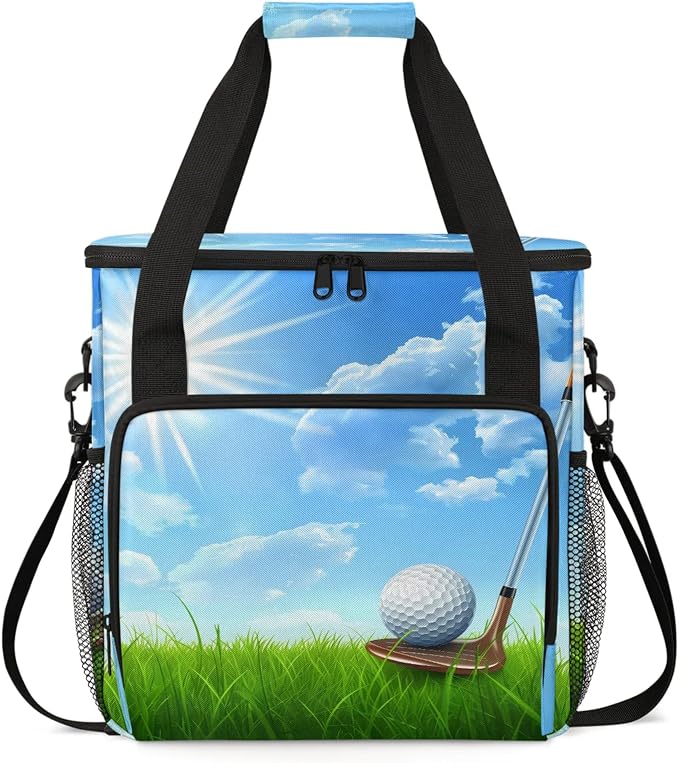 Golf Ball Club Coffee Maker Carring Bag, Large Insulated Storage Organizer Case by Home