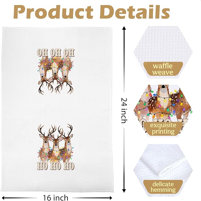 Christmas Reindeer Kitchen Towels - Image 5