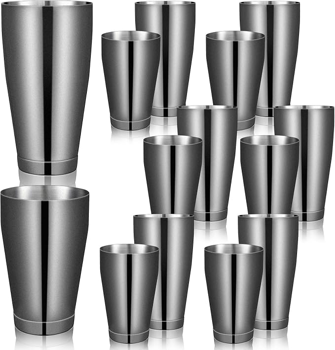 Sabary 12 Pcs Cocktail Shakers Professional Bar Shaker Boston Set Stainless by Sabary