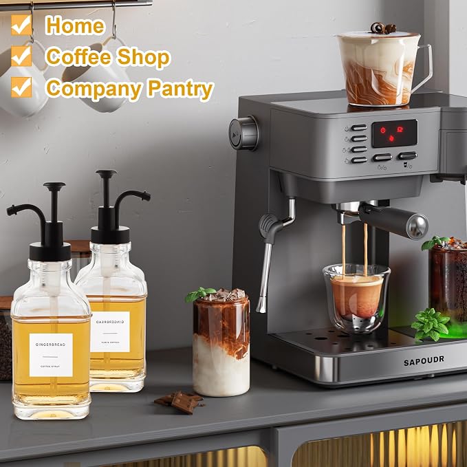 CYEAH 4 Pack Coffee Syrup Dispenser - Image 6