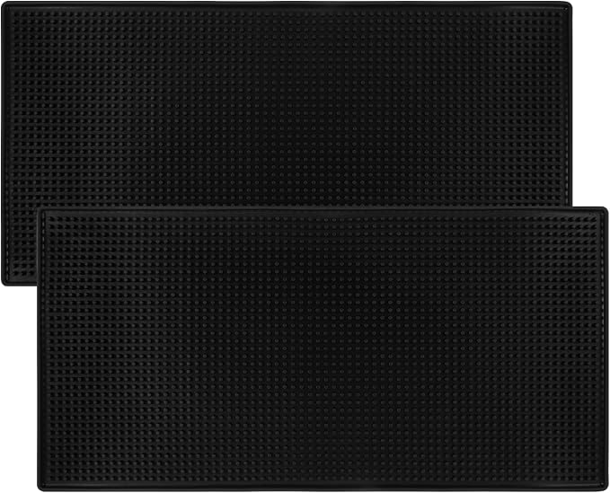 2 Pack Heavy-Duty Bar Mat Pad PVC Rubber Dish Drying Spill Matting by Jinmuxilll