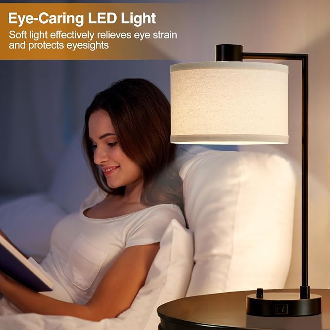 Luvkczc Table Lamp for Bedroom Set of 2 - Image 4