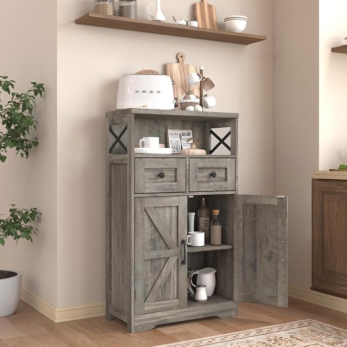 Befrases Set of 2 Farmhouse Storage Cabinet - Image 4